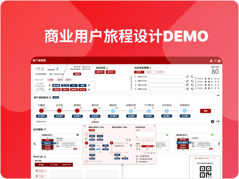 价值40万的行业商业用户旅程设计DEMO