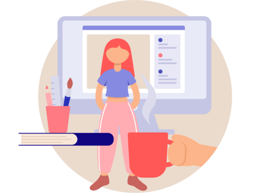 一套工作场景插画