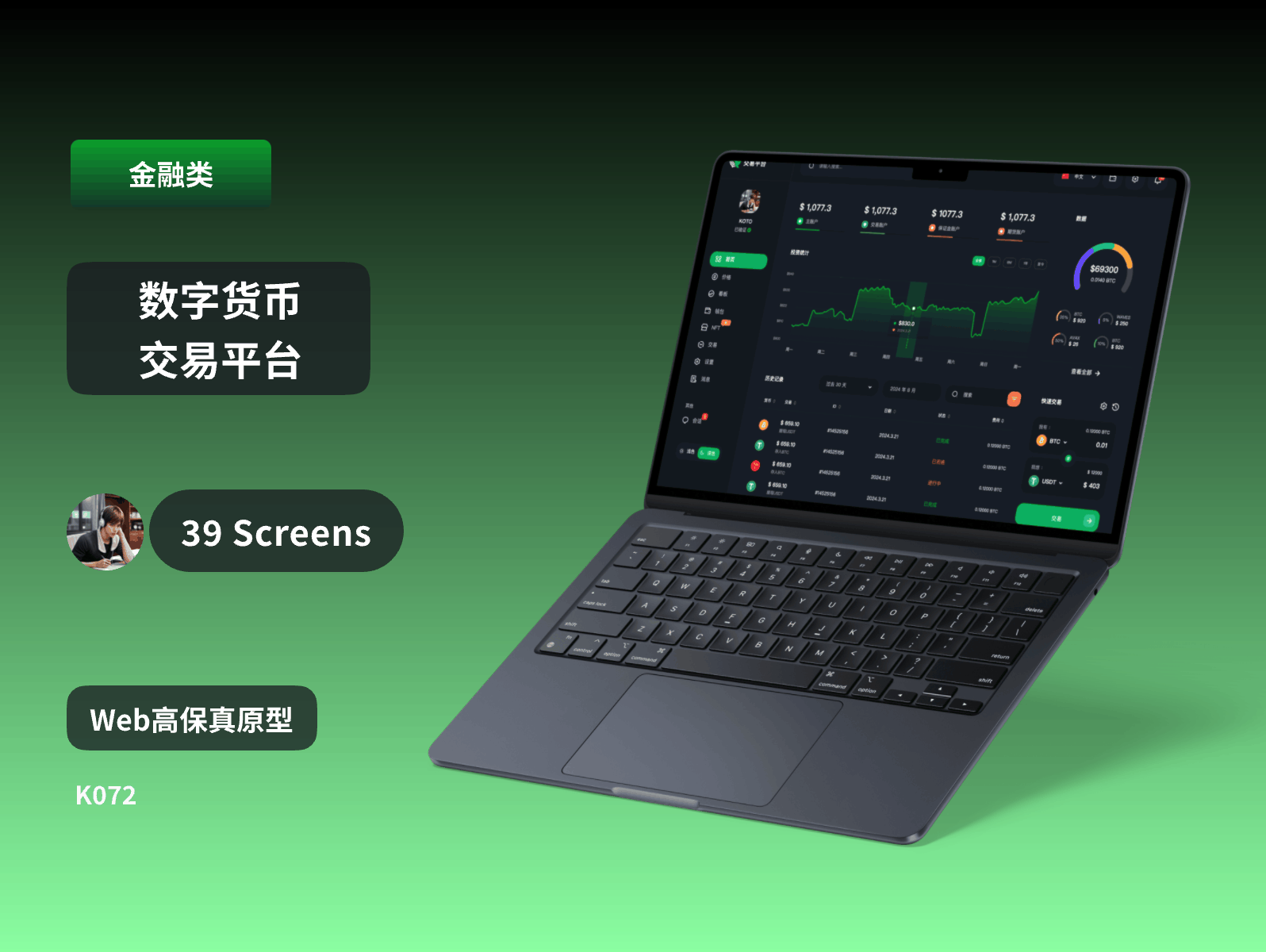 Web】数字货币交易平台-K072